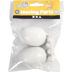 Mekanisk Figur �g 7 cm Hvide 1 stk. 