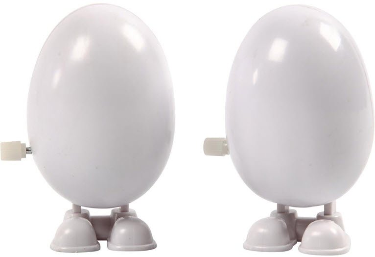 Mekanisk Figur �g 7 cm Hvide 1 stk. 