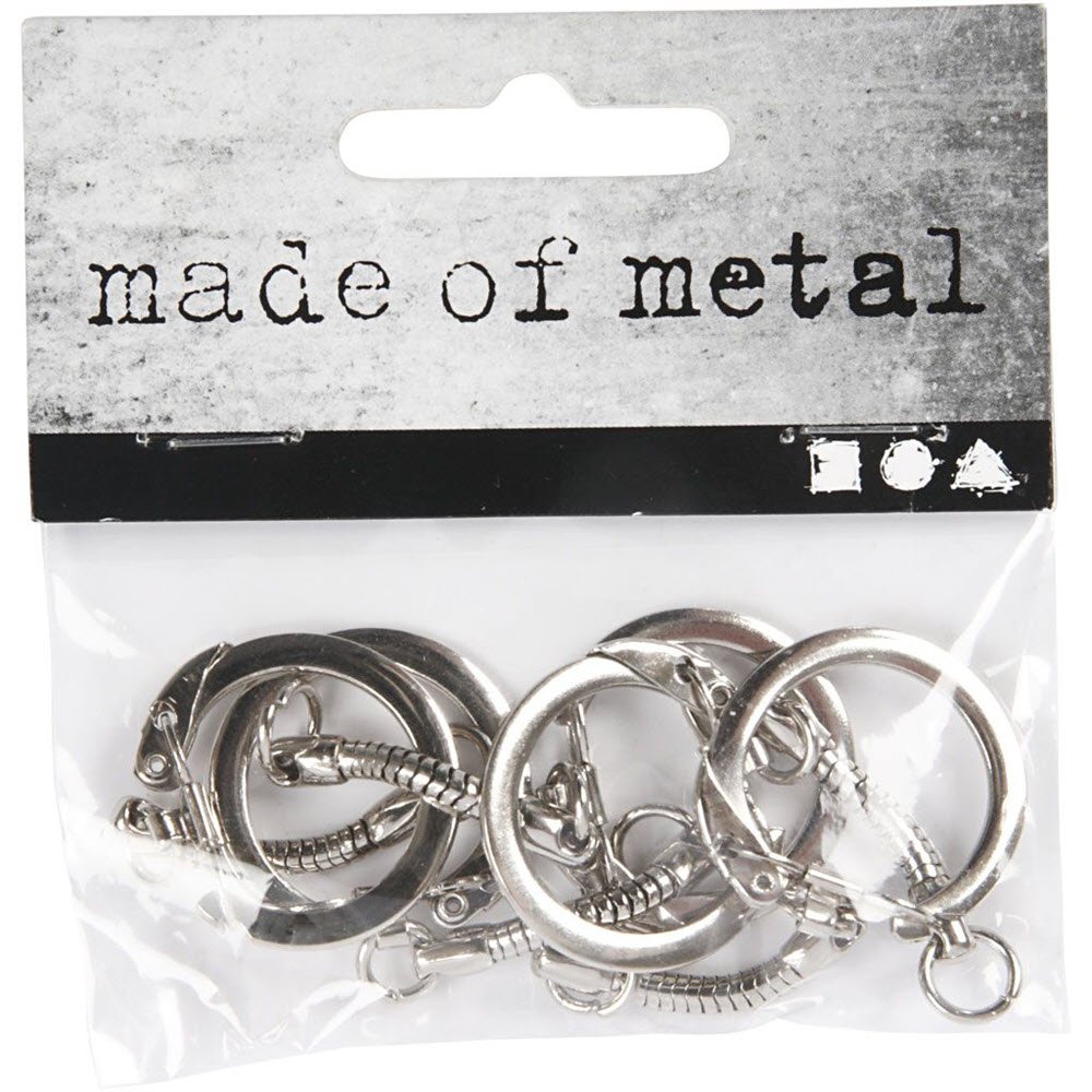 N�glering m. k�de i metal 6 cm �2,3cm 1 stk. 