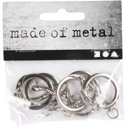 N�glering m. k�de i metal 6 cm �2,3cm 1 stk. 