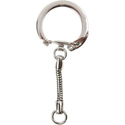 N�glering m. k�de i metal 6 cm �2,3cm 1 stk. 