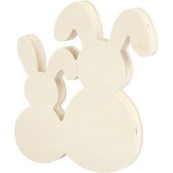 P�ske Hare Dekoration lyst tr� 17 cm 