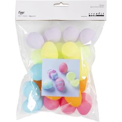 Plastik �g 24 stk. pastel 4,5 cm