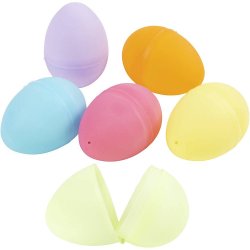 Plastik �g 24 stk. pastel 6 cm