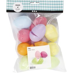 Plastik �g 24 stk. pastel 6 cm
