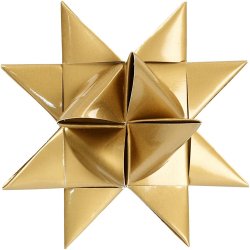 Stjernestrimler  40 stk. Guld m. Glitter og Mat 15mm og 25mm 