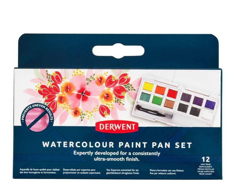 Derwent Watercolour maling s�t 12 farver