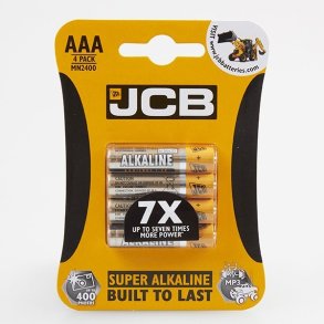 JCB batterier AAA 4 stk