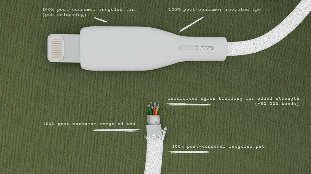 SSENTIALS MFI Lightning to USB-C Cable, 1.2m