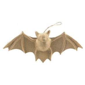 Halloween Flagermus Papmache figur med ophng 10cm