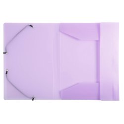 Elastikmappe plast A4 Exacompta 5 stk pastel 