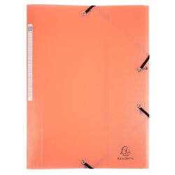 Elastikmappe plast A4 Exacompta 5 stk pastel 