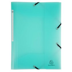 Elastikmappe plast A4 Exacompta 5 stk pastel 