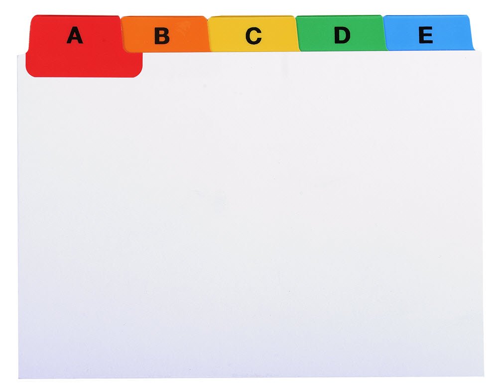 Exacompta Alfabet A-Z A7 88x105 mm 160g. 