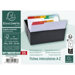 Exacompta Alfabet A-Z A7 88x105 mm 160g. 