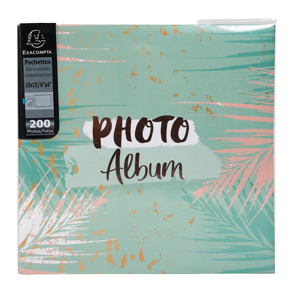 Exacompta Fotoalbum 22,5x22 cm 200 billeder 11x15 cm Pastel Tropic