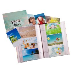 Exacompta Fotoalbum 22,5x22 cm 200 billeder 11x15 cm Pastel Tropic