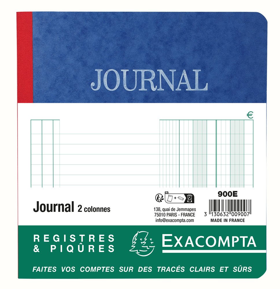 Exacompta Kolonnebog 2 kolonner 21x19 cm 80 s. 110 g. 