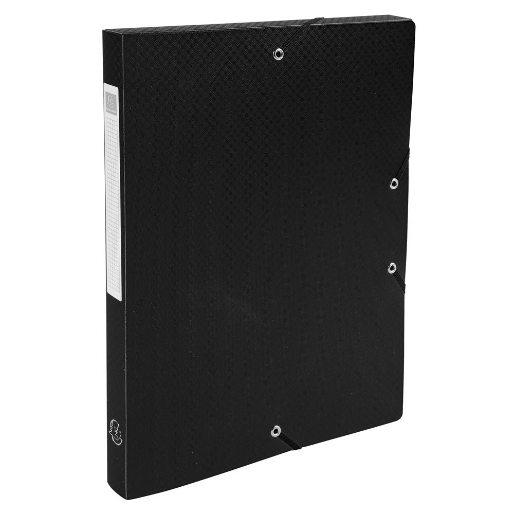 Exacompta Dokumentbox Plast A4 2.5cm Sort