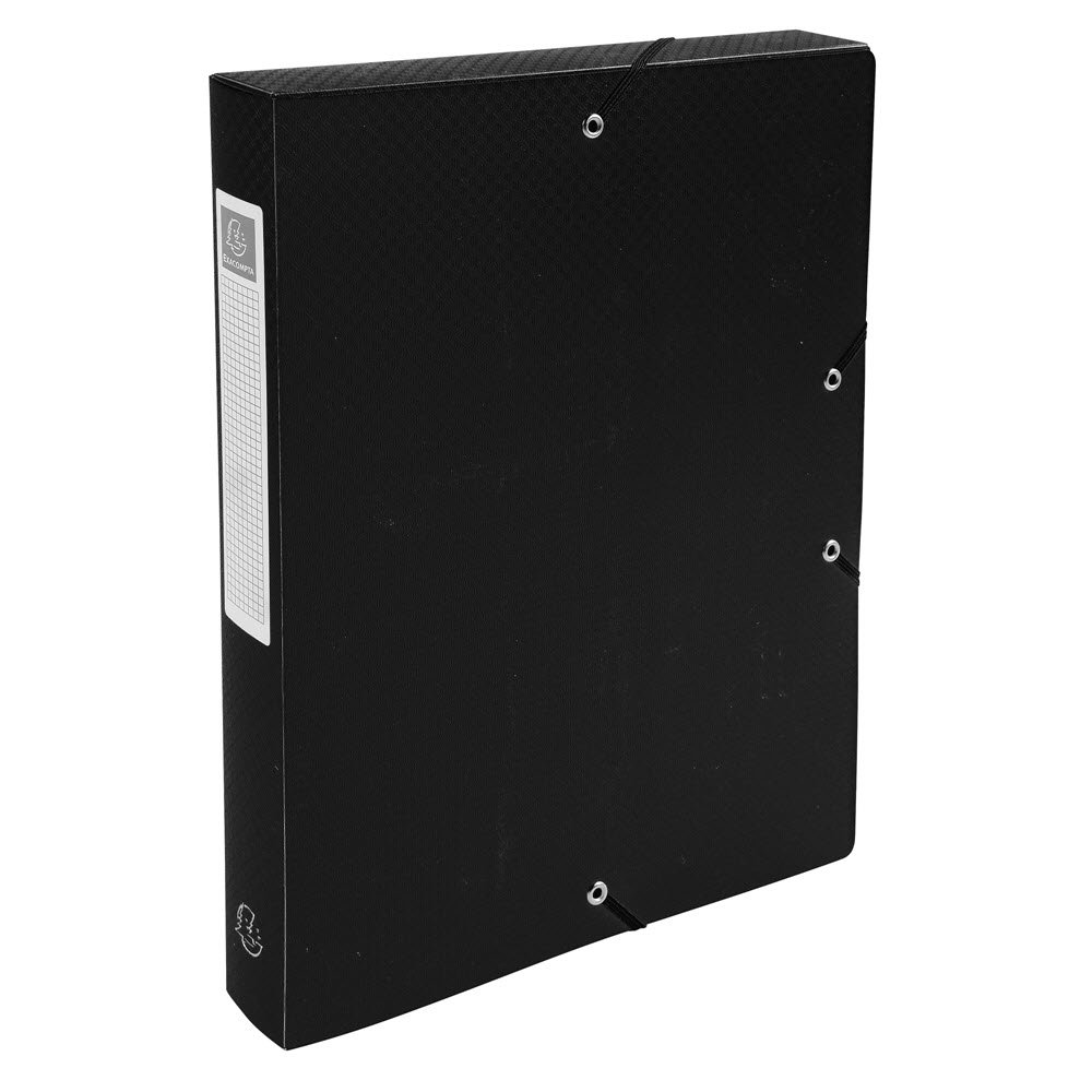 Exacompta Dokumentbox Plast A4 4cm Sort