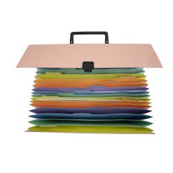 Exacompta Hamonikamappe 18 Rum Aquarel Ass farver