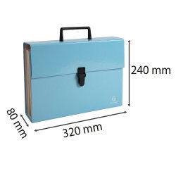 Exacompta Hamonikamappe 18 Rum Aquarel Ass farver