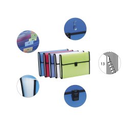 Exacompta Hamonikamappe Plast 13 Rum Ass farver