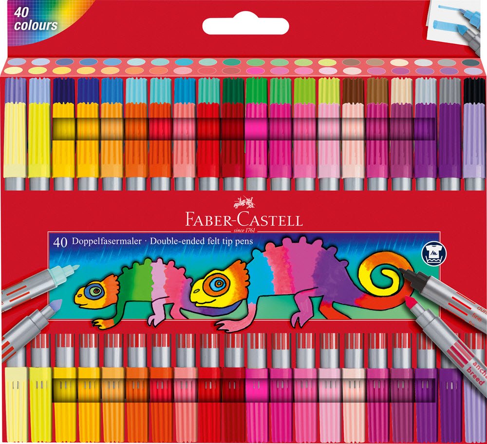 Faber-Castel 40 stk Tusser tyk/tynd