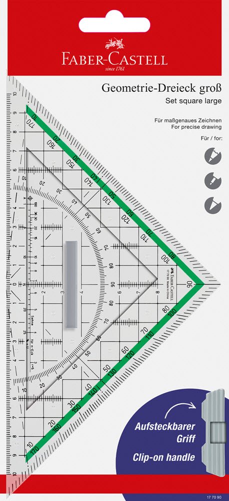 Faber-Castell Geometritrekant m. grib 