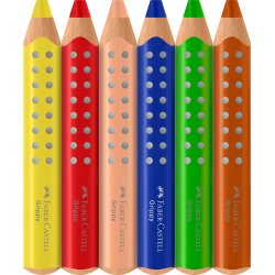 Faber-Castell Gribbi 6 stk. inkl. XXL spidser