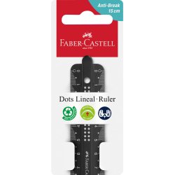 Faber-Castell Lineal 15cm Bl eller Sort 1 stk.