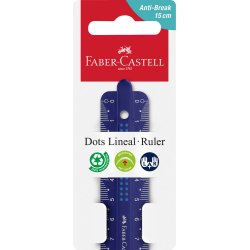 Faber-Castell Lineal 15cm Bl eller Sort 1 stk.