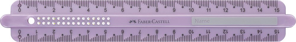 Faber-Castell Lineal 15cm Sparkle 3 ass. Farver 1 stk.
