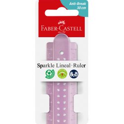 Faber-Castell Lineal 30cm Sparkle 3 ass. Farver 1 stk.