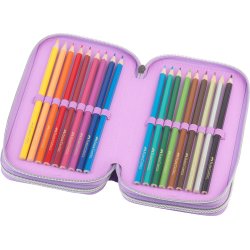 Faber-Castell Penalhus 3-fag m. indhold Lilla Enhjrning