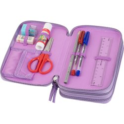 Faber-Castell Penalhus 3-fag m. indhold Lilla Enhjrning