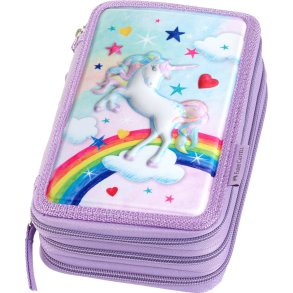 Faber-Castell Penalhus 3-fag m. indhold Lilla Enhjrning