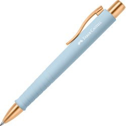 Faber-Castell Poly Ball XB m. rosegold clips Sky Blue 