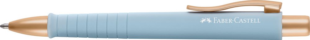 Faber-Castell Poly Ball XB m. rosegold clips Sky Blue 