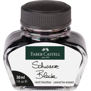 Faber-Castell ink glas 30ml Sort