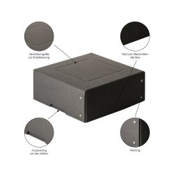Falken Purebox 20x20cm Sort 8,5 cm