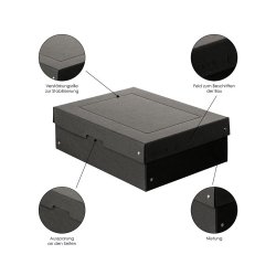 Exacompta Purebox A4 sort 10 cm