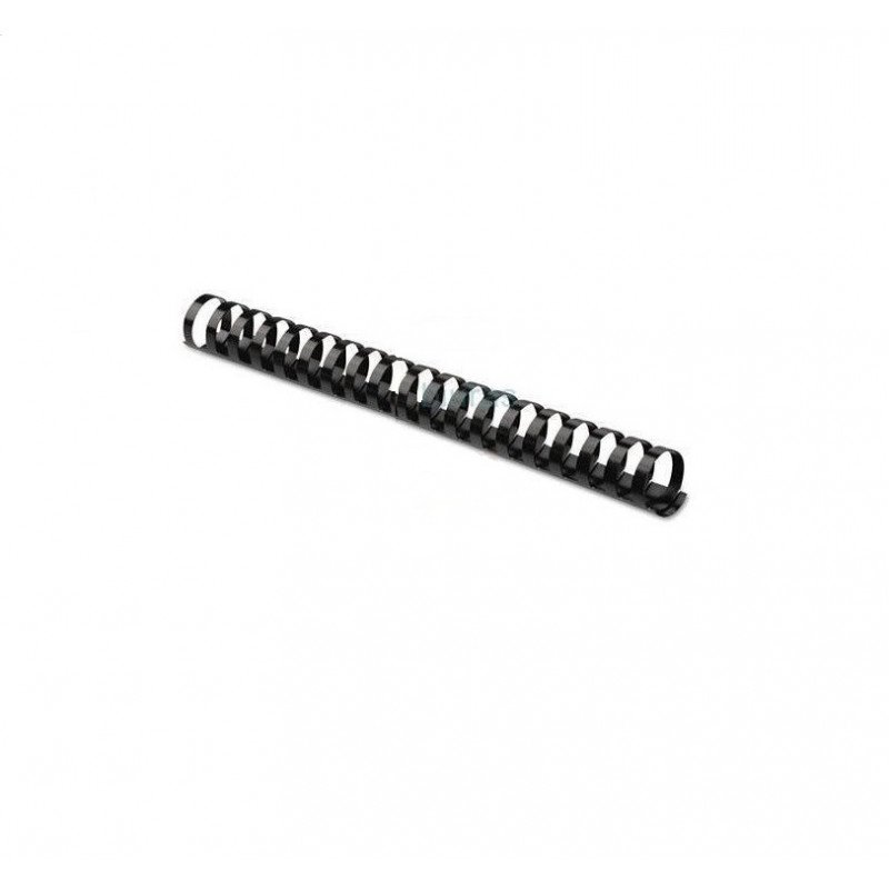 Spiralringe plastik 25mm 21 ringe sort (50)