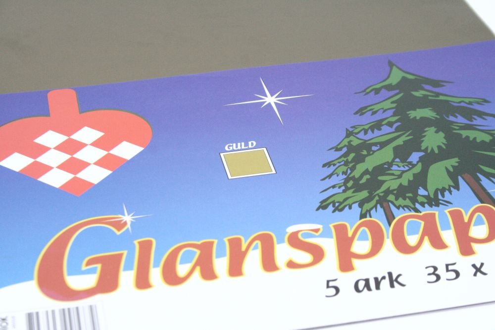 Glanspapir Guld 5 ark 35x50cm