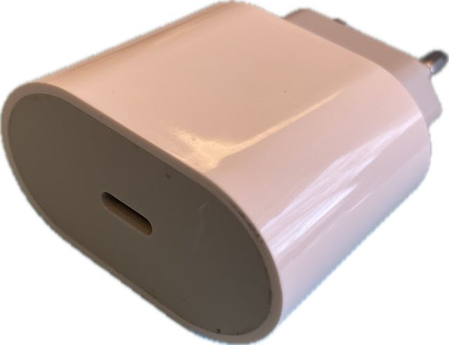 USB-C oplader 20W m. 1 tilslutning Hvid