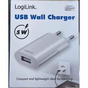 USB Lader 5W 2 USB Porte Hvid