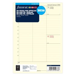 Filofax 2026 A5 Refil Uge pr. opslag Vertikal