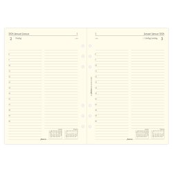 Filofax 2026 A5 Refil dag pr. side