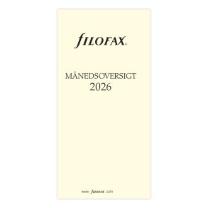 Filofax 2026 Personal Mnedsoversigt