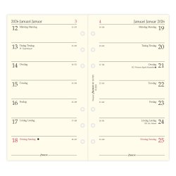 Filofax 2026 Personal Refil uge pr. side